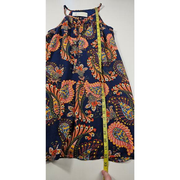 NWT francesca's sz M bright paisley floral mini summer dress comfort casual NEW - Picture 8 of 12